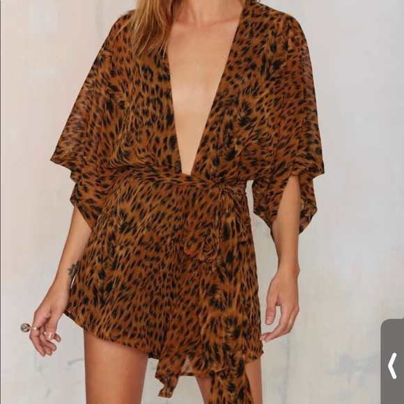 NastyGal Cheetah Print Romper - Picture 5 of 6